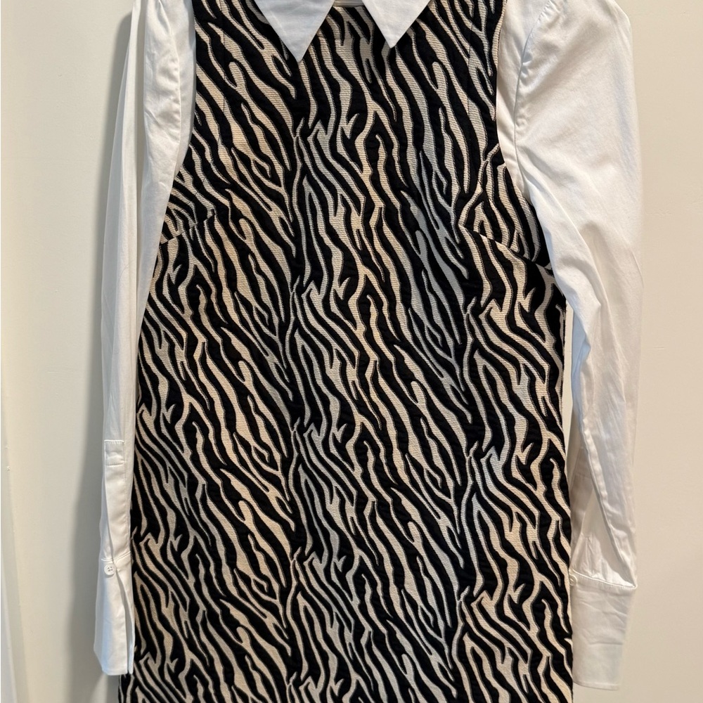 TED BAKER
Lisabel Layered Long Sleeve Shirtdress In White